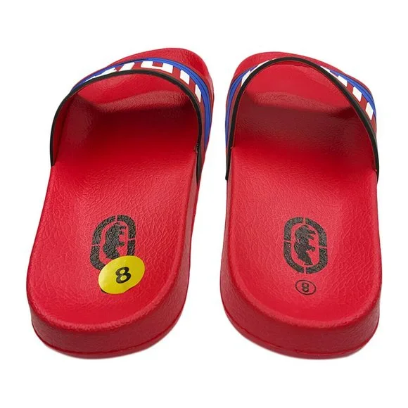 NWT ECKO UNLTD. AUTHENTIC MEN'S 3D LOGO RED SLIP ON SLIDES SANDALS SIZE 8 - Picture 3 of 6